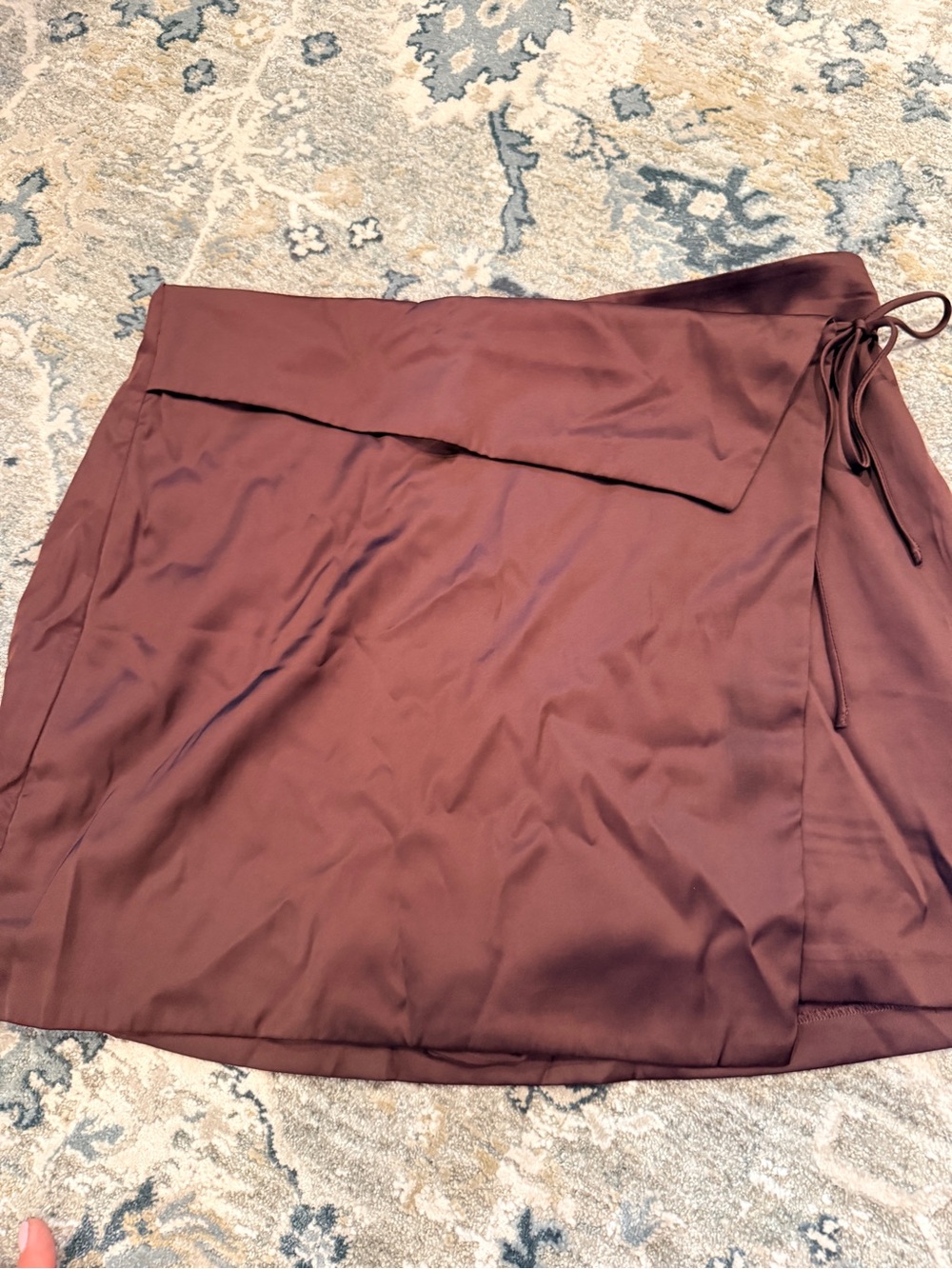 Abercrombie & Fitch Brown Wrap Skort with Side Tie